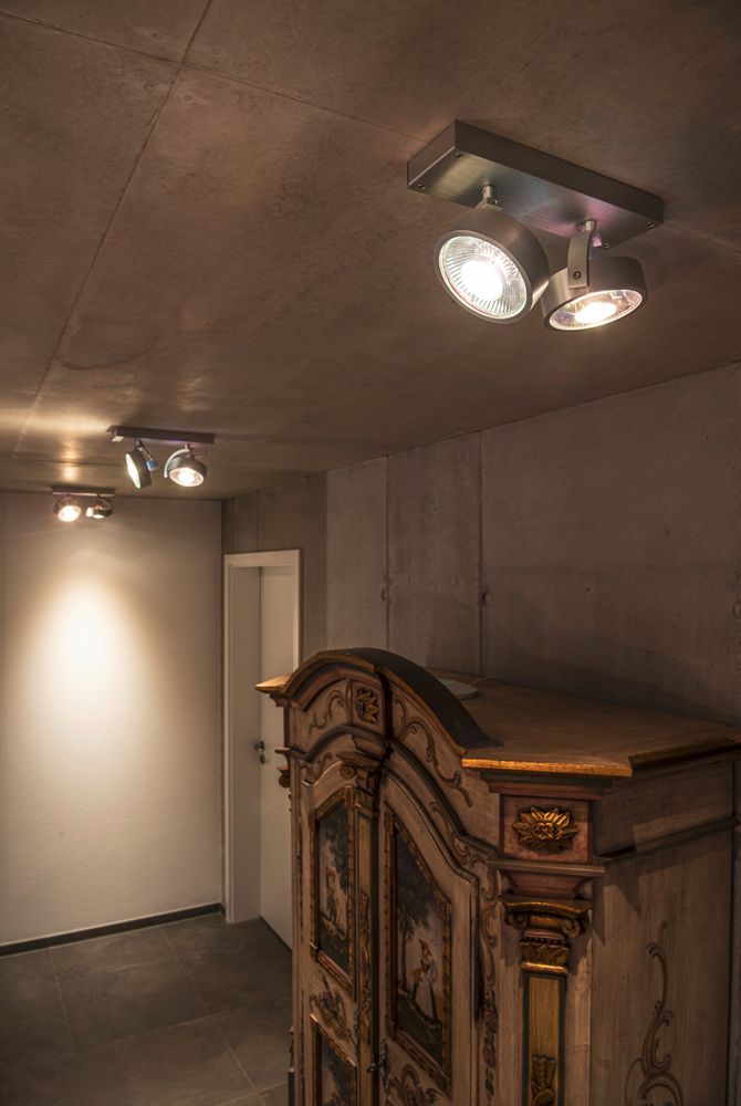 Plafonnier SLV KALU QPAR, 2×GU10 75W IP20 alu brossé