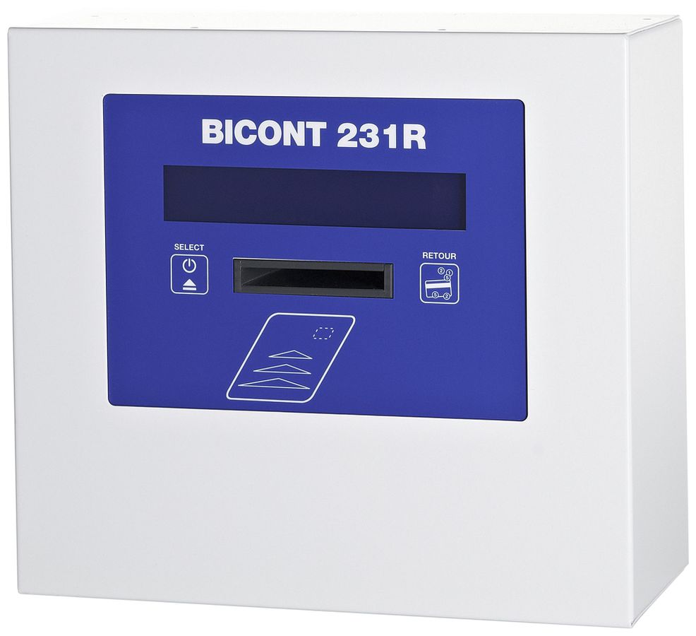AP-Gebührenautomat Bicont 231R, RFID-Card, IP21, 16A, 11kW, für 1 Gerät