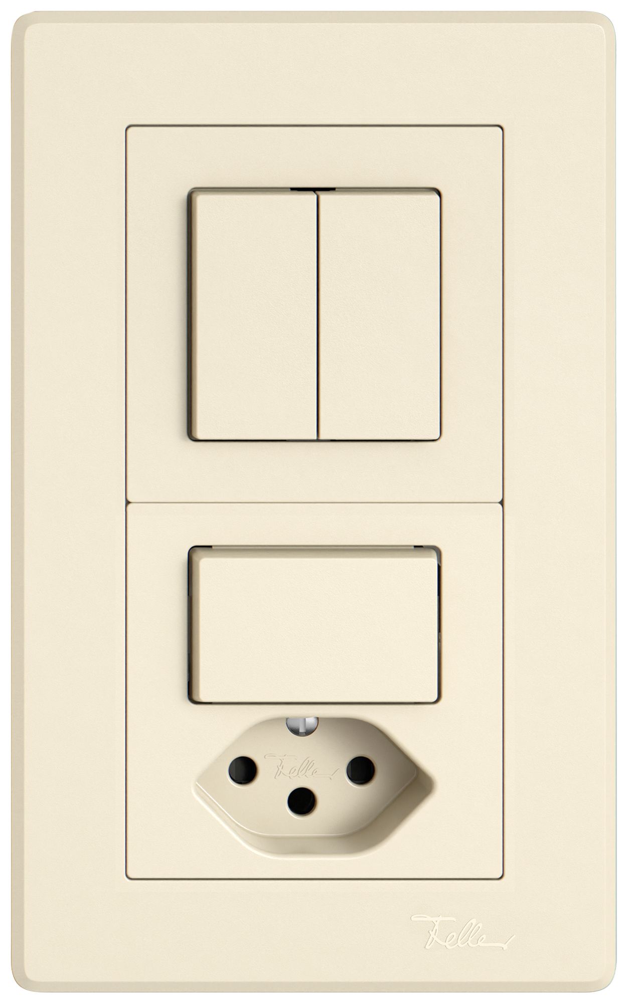 Combinazione INC EDIZIO.liv SNAPFIX® 2×1 156×96mm sch 1/3+3/1L+sch 3/1L+T13 cr