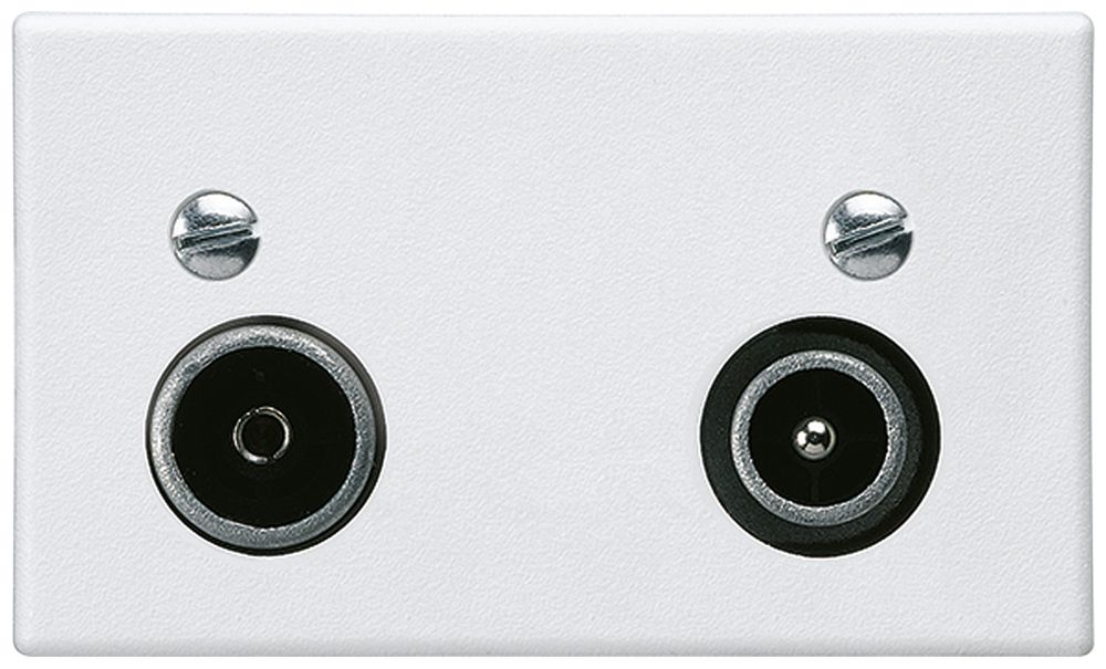 FLF-Antennendose Hager R-TV 10.5dB 2GHz weiss