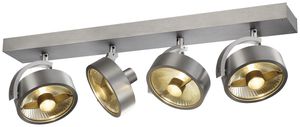 Decken-/Wandleuchte SLV KALU QUAD CW GU10 4×75W Sockel 600×90mm Al gebürstet