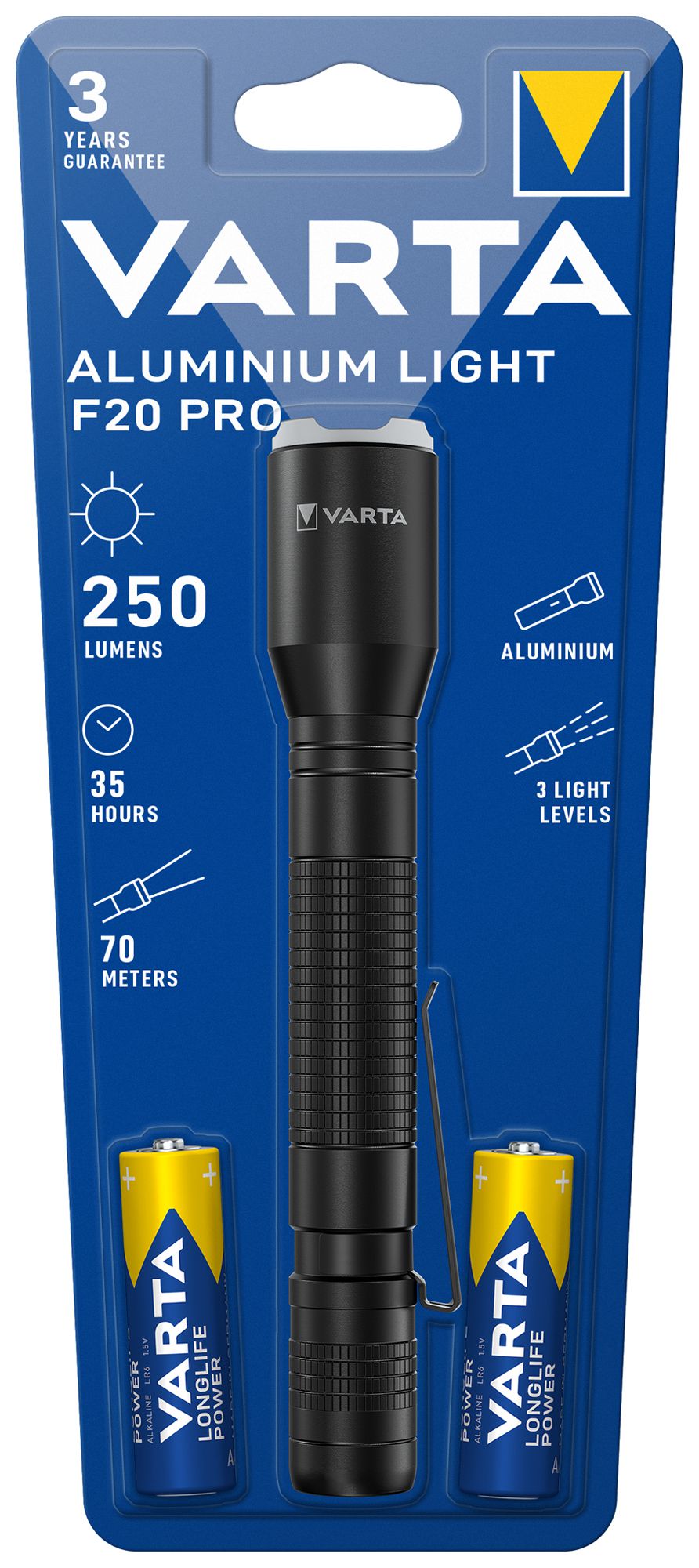 Lampe de poche LED VARTA Light Pro F20 250lm 2×AA