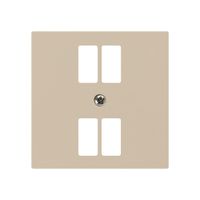 Placca frontale kallysto per presa 4×USB beige
