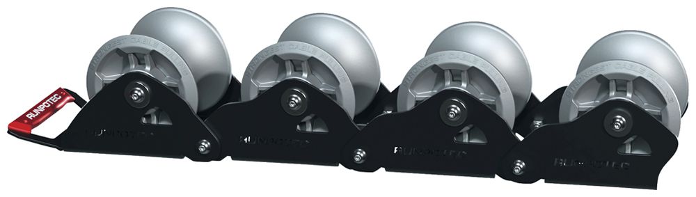 Chaîne à rouleaux de renvoi de câbles Runpotec 4×Ø130mm max.4500kg