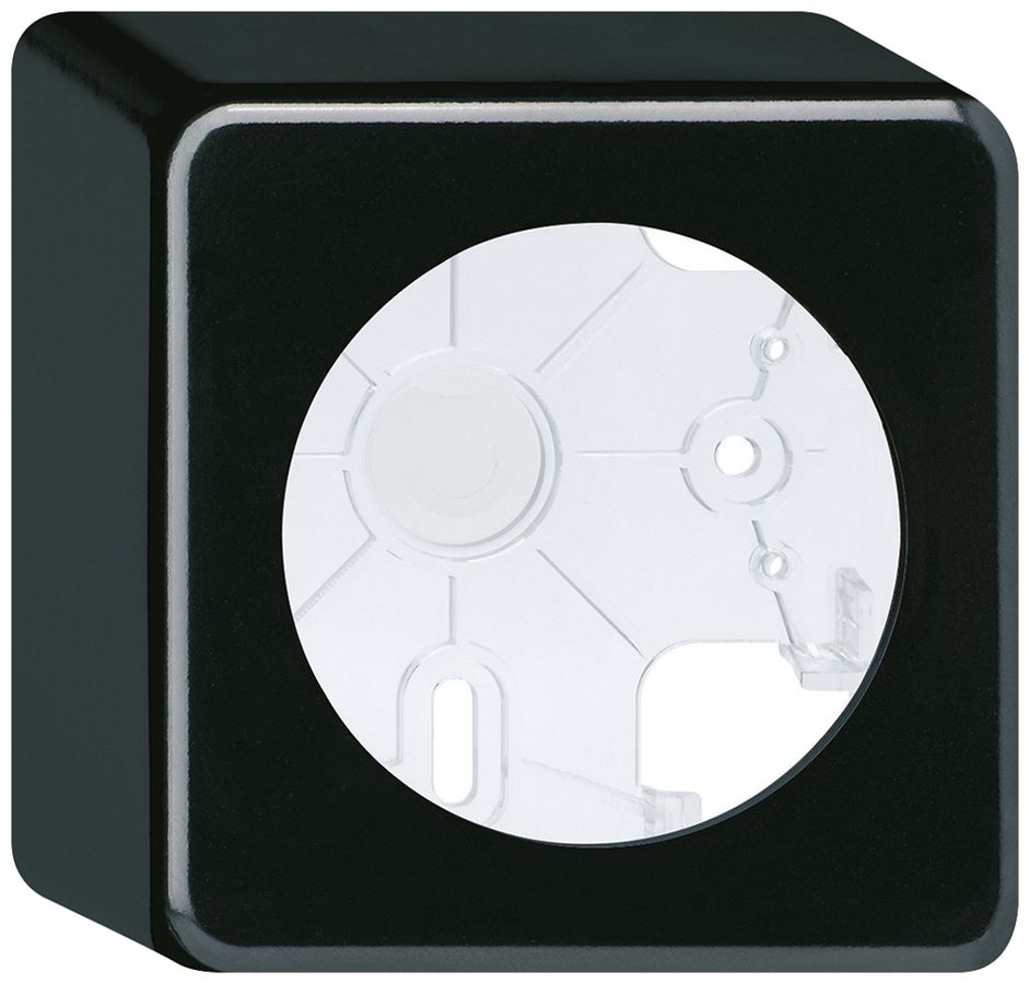 Boîtier AP basico noir h=54mm Ø58mm