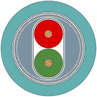 Buskabel Siemens PROFIBUS FC Trailing 1×2×0.65 geschirmt PUR Eca petrol