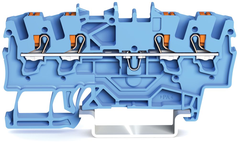 Borne de passage WAGO TopJob-S 1.5mm² 4L bleu série 2201