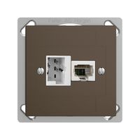 EB-Dose 1×T+T,1×RJ45/u 4P EDIZIOdue coffee ITplus ITM