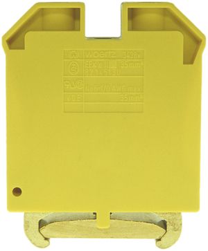 Morsetto di terra componibile Woertz Ex 10…35mm² vite 2×1 DIN 35mm verde/giallo