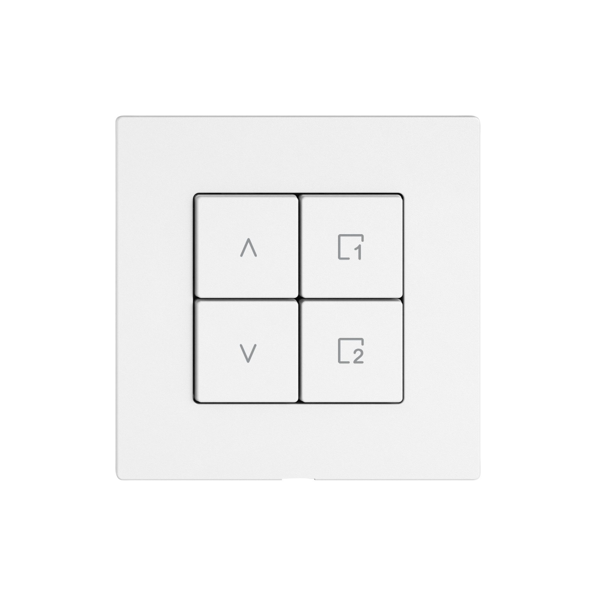 Bedienaufsatz zu Storenschalter EDIZIO.liv Wiser SNAPFIX® 1K Szene 4T ws