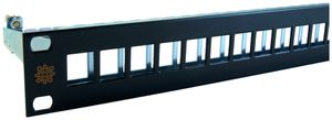 Panel ITplus 19'' 1HE leer für 24 Module schwarz