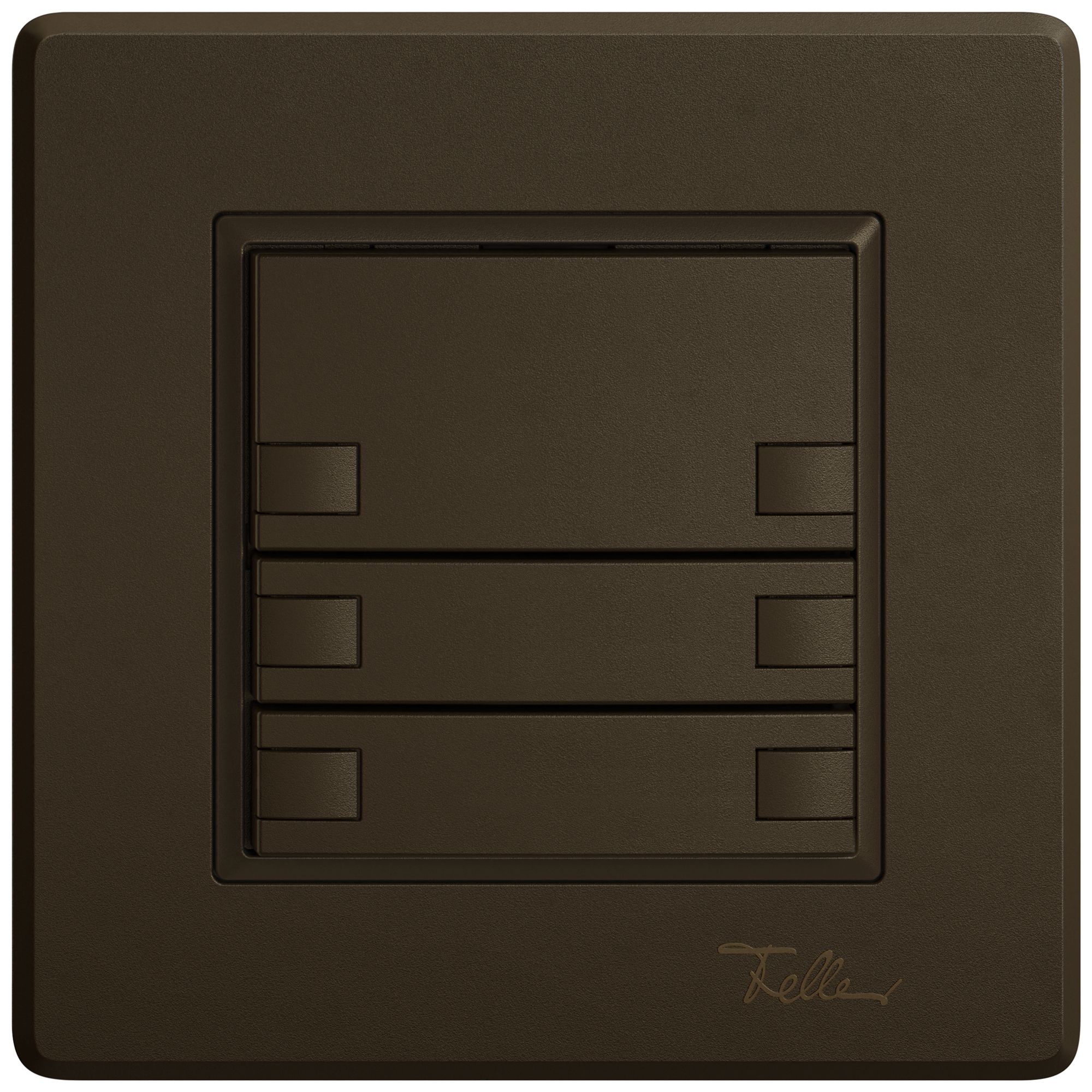 Poussoir KNX RGB ENC EDIZIO.liv SNAPFIX® capteur temp.s.LED 3× comm.2T br