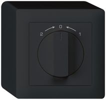 AP-Schwenktaster 1->0<-2 schwarz kallysto mit Drehgriff