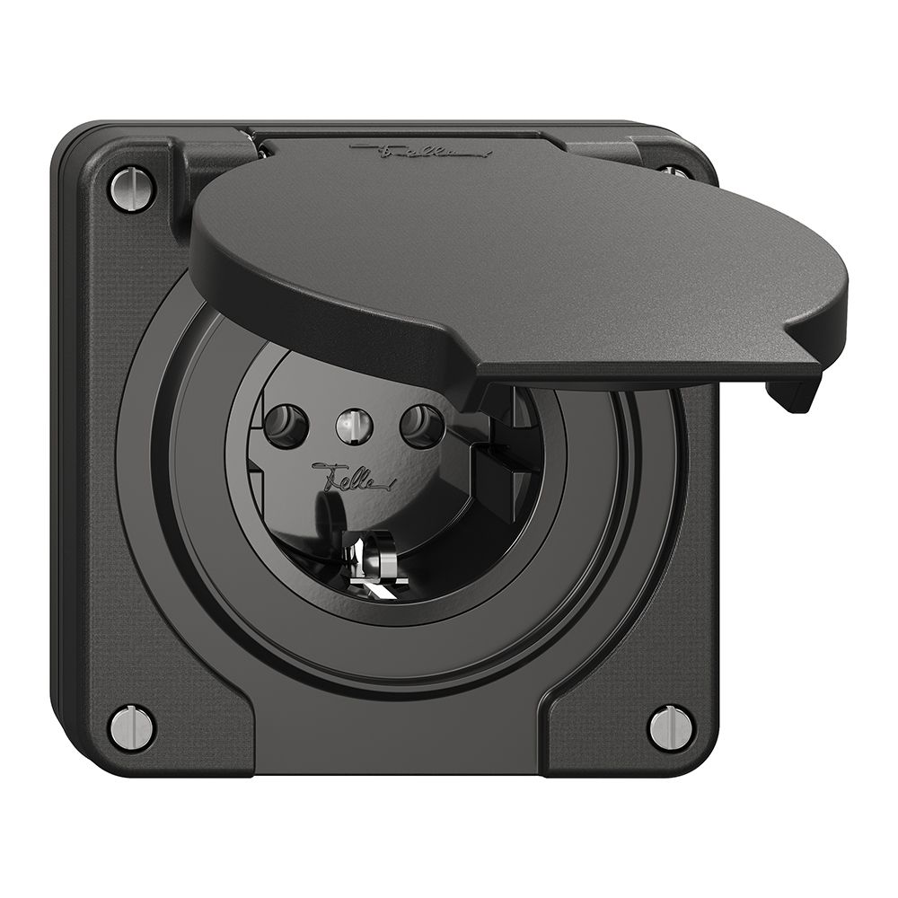 Prise NUP NEVO, SCHUKO, noir