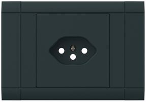 EB-Frontset kallysto für Einbausteckdose 1×Typ 13 Abdeckrahmen steckbar schwarz