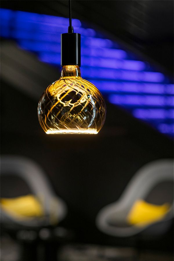 LED-Lampe SLV Floating Globe E27 6W 1900K DIM mattiert Rauch grau Ø150×185mm