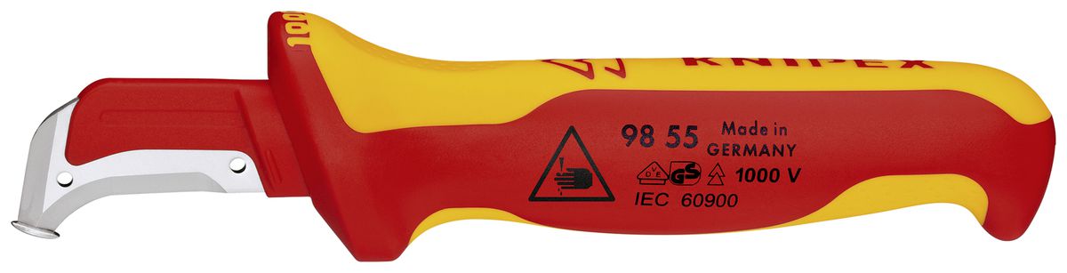 Abmantelungsmesser KNIPEX 98 55 SB VDE mit Gleitschuh 180mm