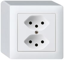 AP-Steckdose kallysto 2×T13 weiss