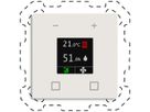 Termostato ambiente KNX INC MDT CN-RTR60S.01 display 4×DI bianco op.