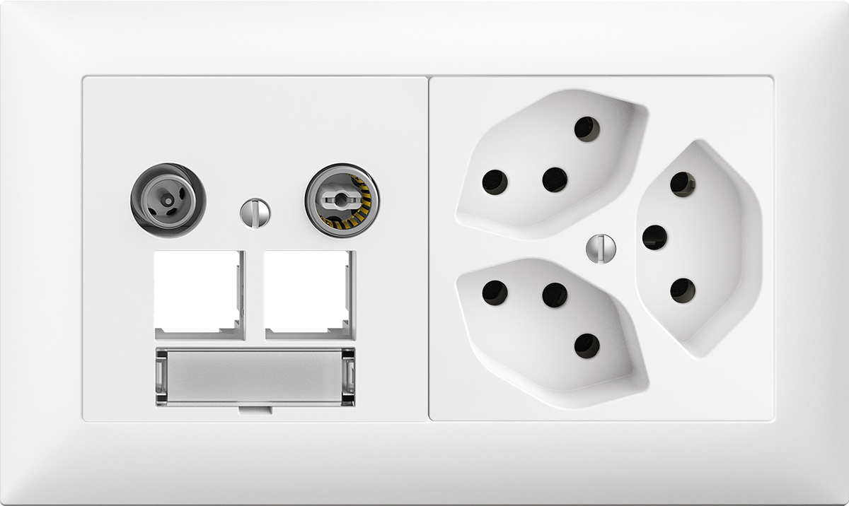Combinaison ENC Edue 1×2, EASYNET 11dB, p.2×RJ45, + 3Xt13 BC