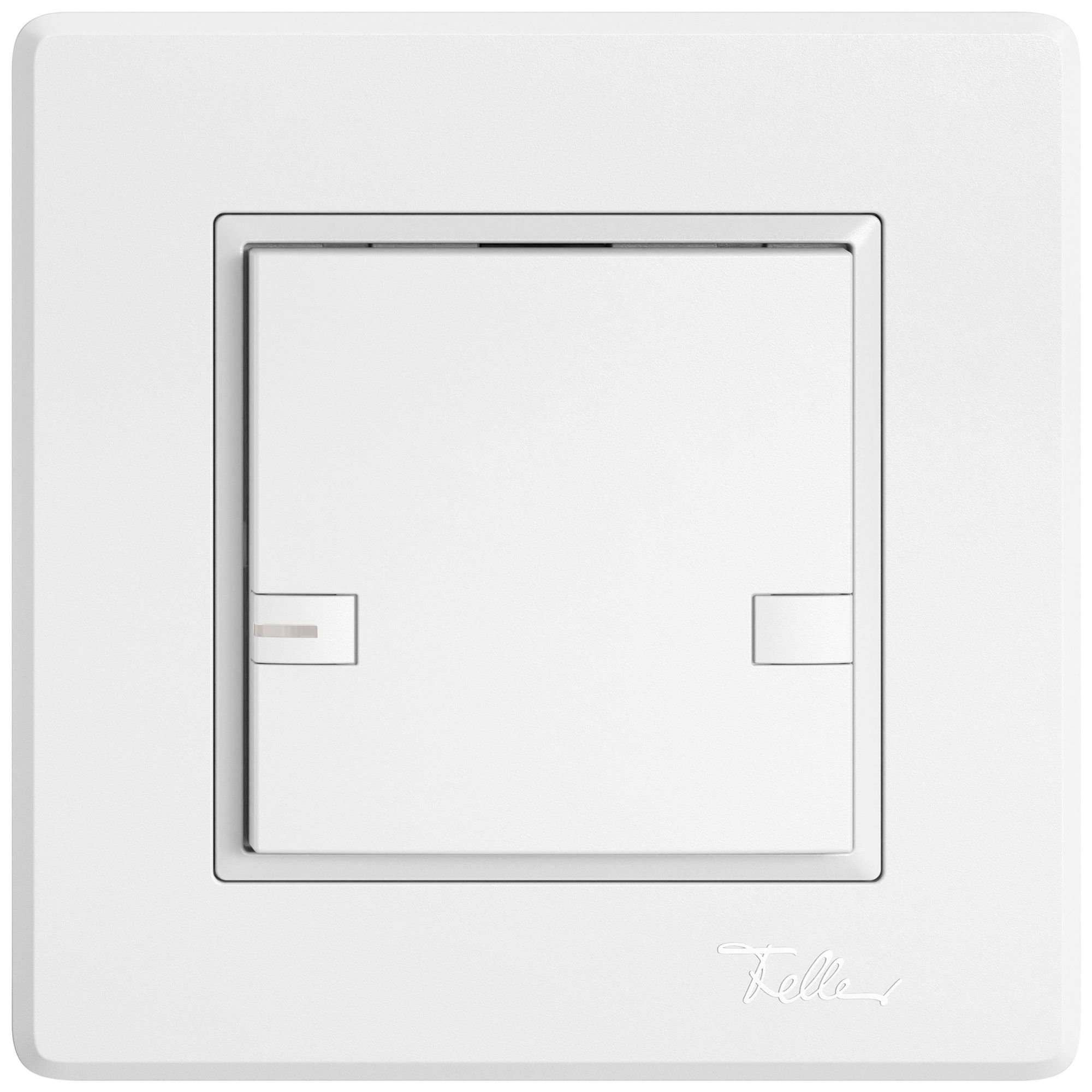 Poussoir universel ENC EDIZIO.liv UNI SNAPFIX® 5…48V a.LED bleu 1× comm.2T bc