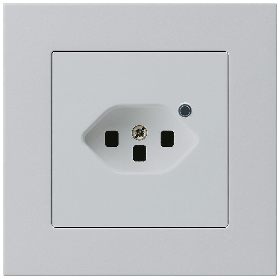 Presa INC Hager kallysto.pro 1×T23 illuminato C grigio chiaro