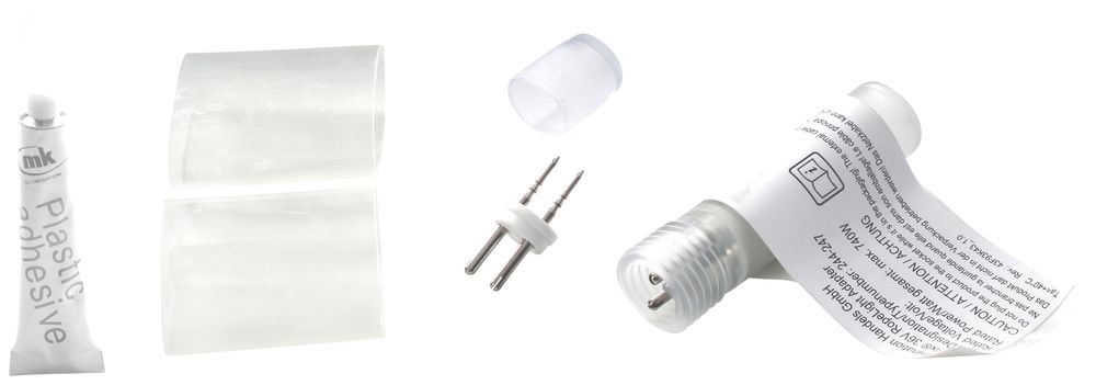 Verbindungsadapter QuickFix Ropelight, 7cm, Adapter transparent