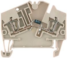 Bauelement-Reihenklemme Weidmüller ZDU 2.5-2/D- Zugfeder 2.5mm² Diode TS35 beige