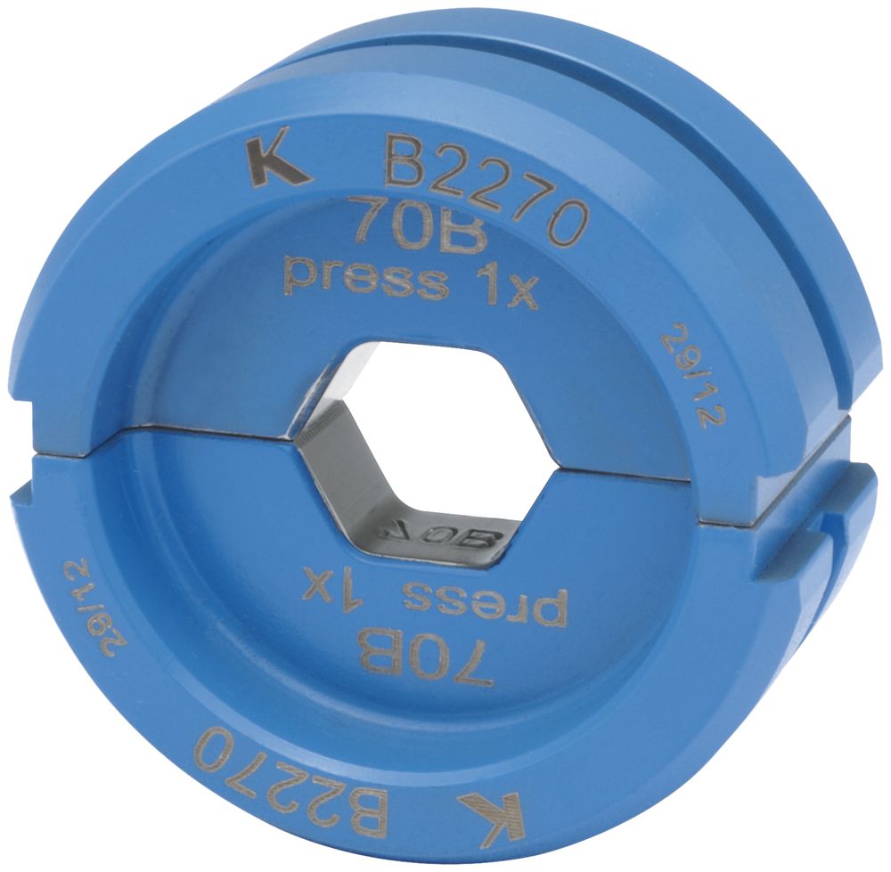 Bloc de sertissag.50mm² Klauke série 22 blue connection