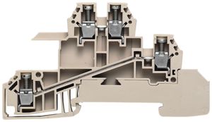 Borne multi-étage Weidmüller WDK /S/L/L connexion à vis 2.5mm² 2 étages beige