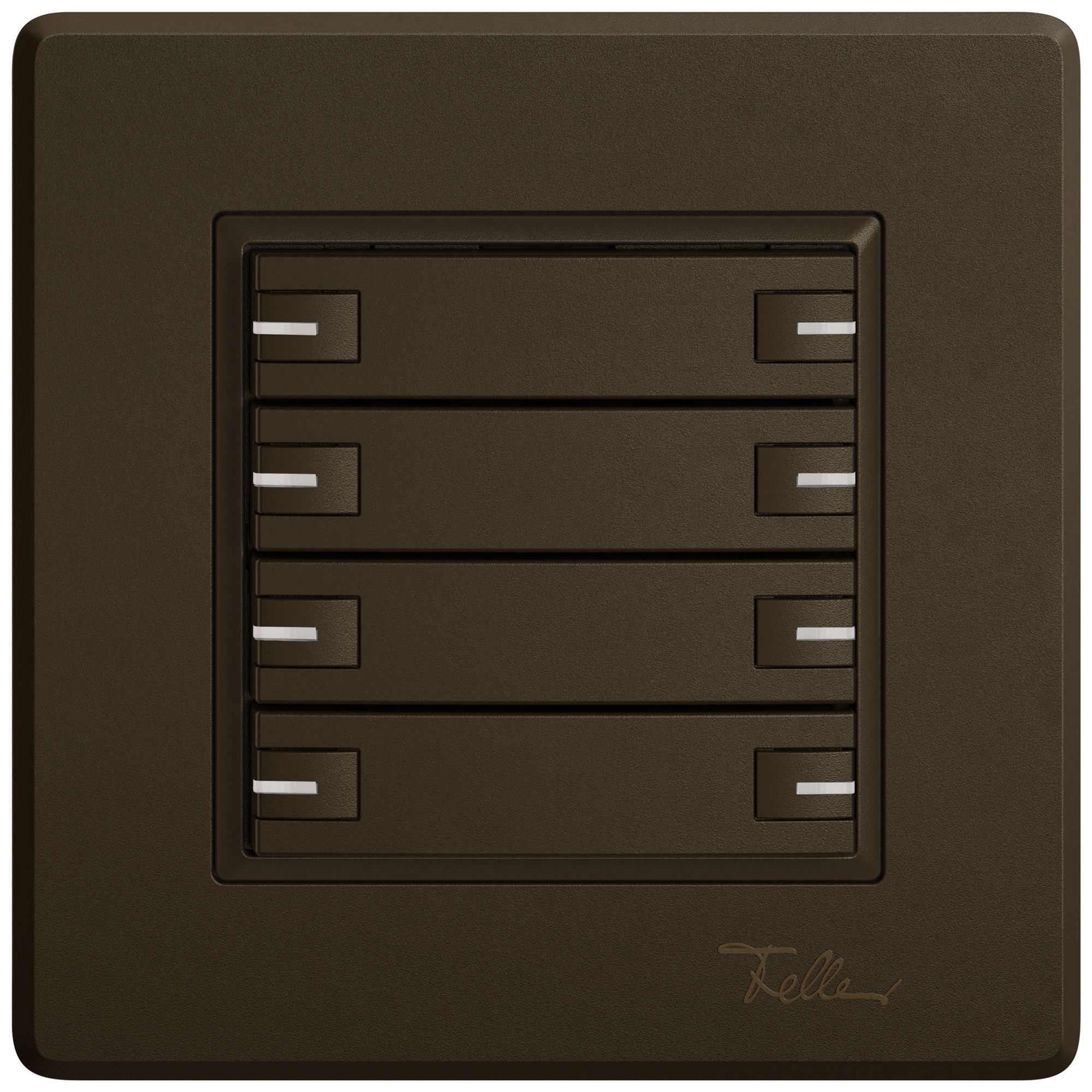 Poussoir KNX RGB ENC EDIZIO.liv SNAPFIX® capteur temp.RGB-LED 8× comm.1T br