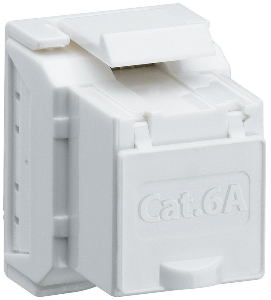 RJ45-Modul Hager HMS Kat.6a, UTP, weiss