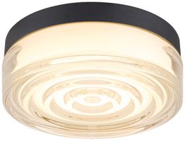 LED-Anbauleuchte SLV CYFT WAVE XL 15W 850lm 2700…4000K IP65 DIM Ø200 schwarz