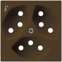 Frontplatte kallysto 3×T13/1 60×60mm braun mit Kinderschutz