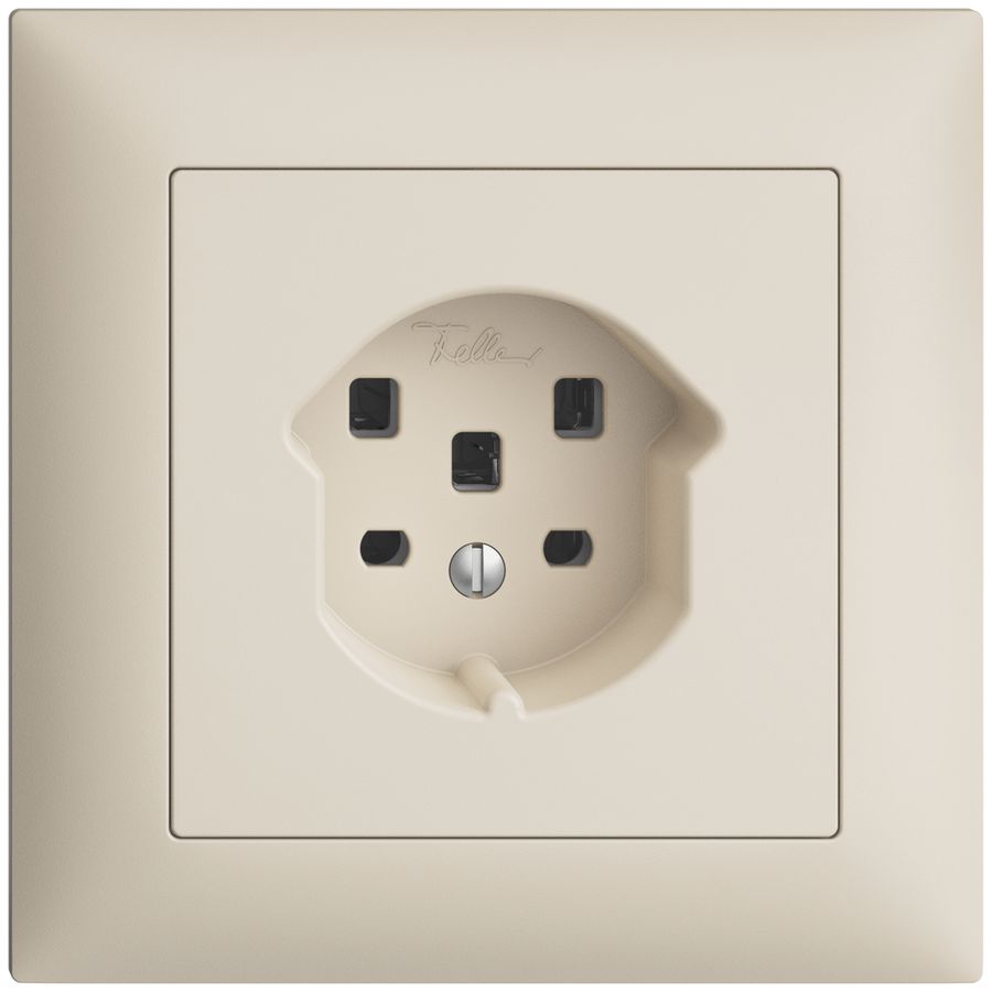 UP-Steckdose EDIZIOdue T25 16A crema, mit Steckklemmen