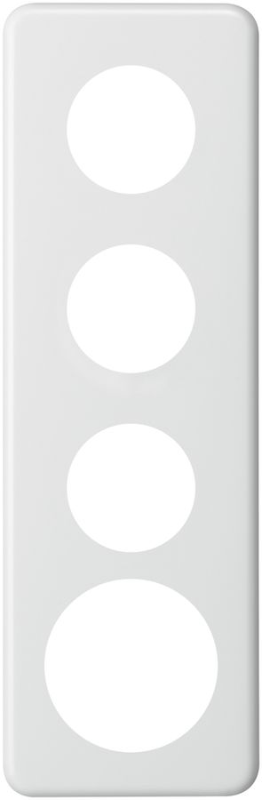 Placca di copertura basico 1×4/3×43+1×58 bianco