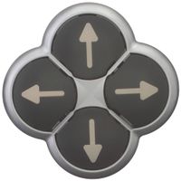 Drucktaster Eaton M22-D4-S-X7 schwarz 4 Pfeile Ø22.5mm flach