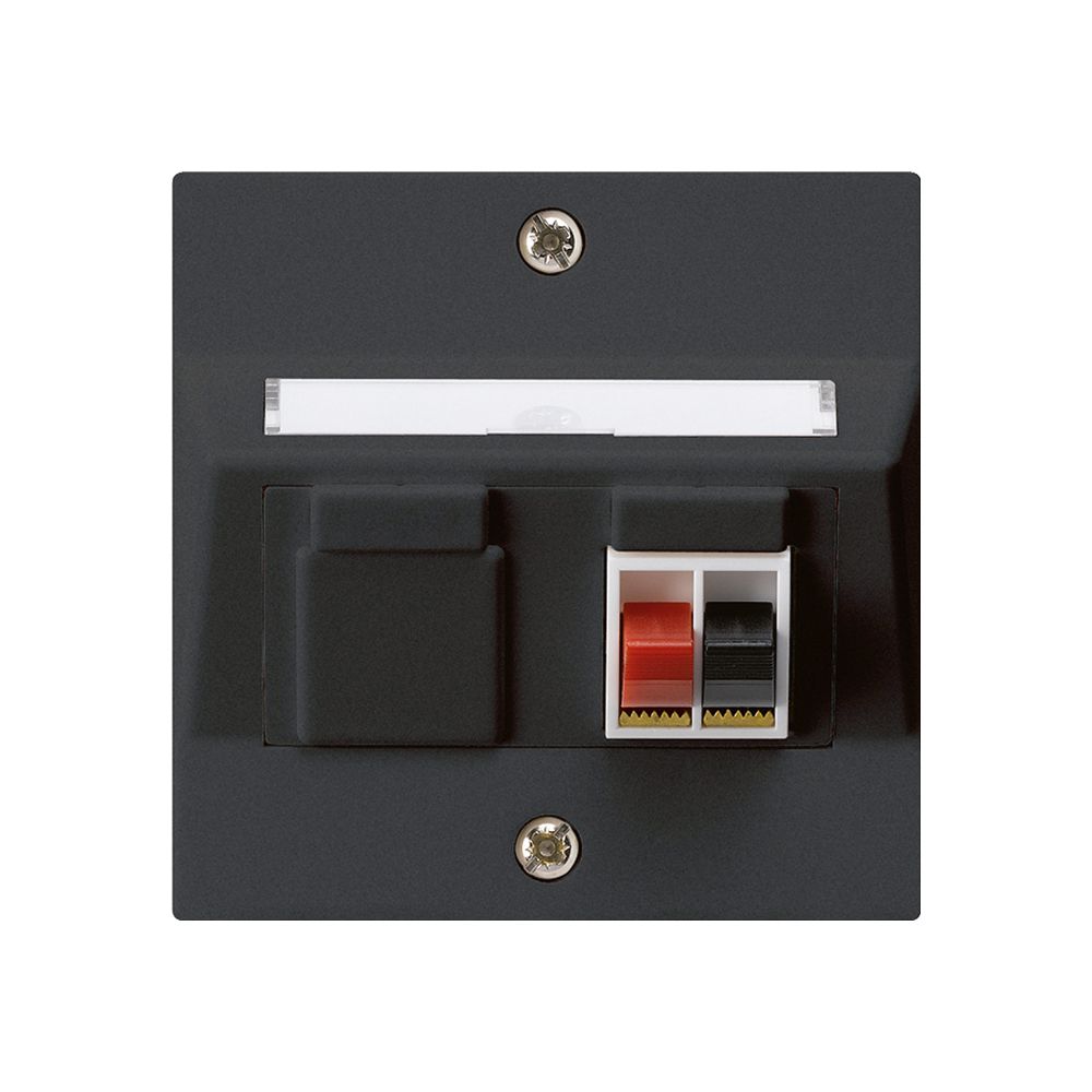 Prise ENC audio kallysto 1×noir borne à étrier pour 1 haut-parleur