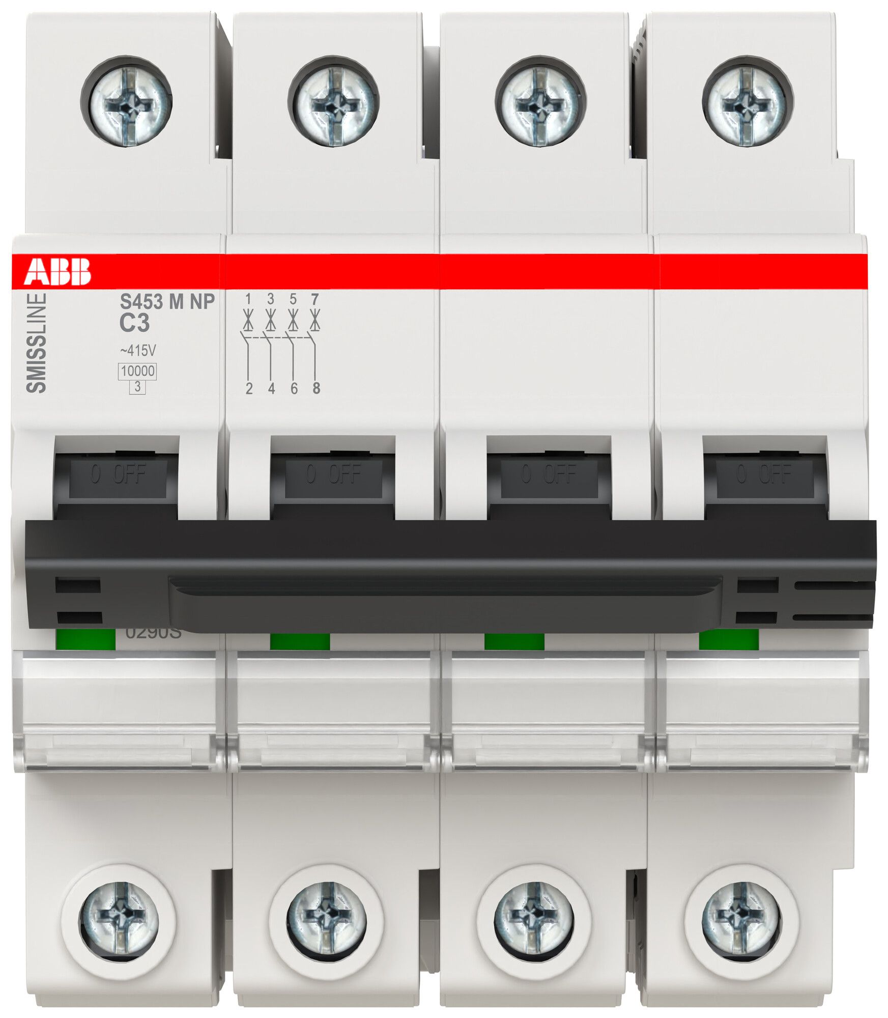 Leitungsschutzschalter SMISSLINE CLASSIC 4×3 C 10kA NP