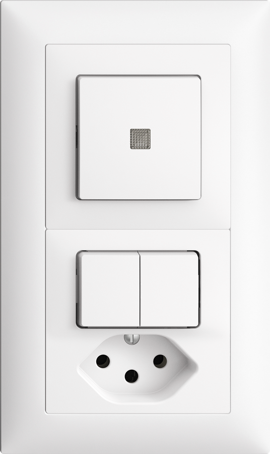 Combinaison ENC Edue 2×1 Interr.p.lum.3/1L+Combi 1/3+3/1P+T13 bc