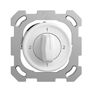 Interrupteur rot.ENC STANDARDdue 3/3L blanc, a.manette