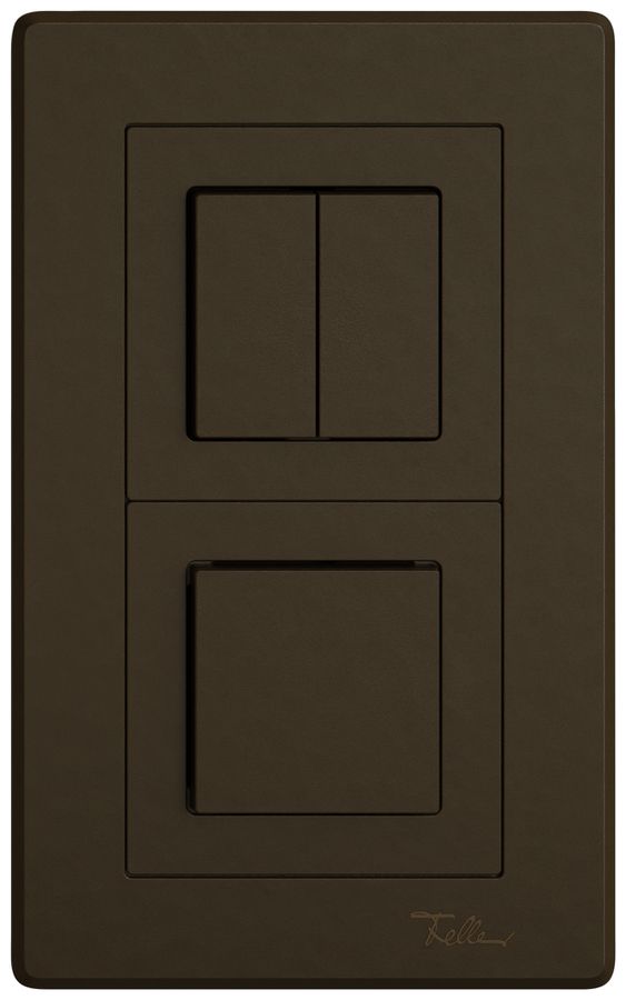 Combinaison ENC EDIZIO.liv SNAPFIX® 2×1 156×96mm sch 1/3+3/1L+sch 3/1L brun