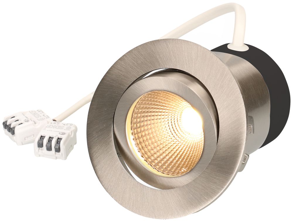 EB-LED-Spot Disc230 7W 230V 570lm 3000K Loch-Ø68mm nickel 36°