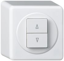 Interrupteur pour stores AP basico blanc avec 2 touches bornes enf.