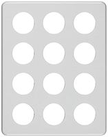 Abdeckplatte 4×3 12×43mm weiss