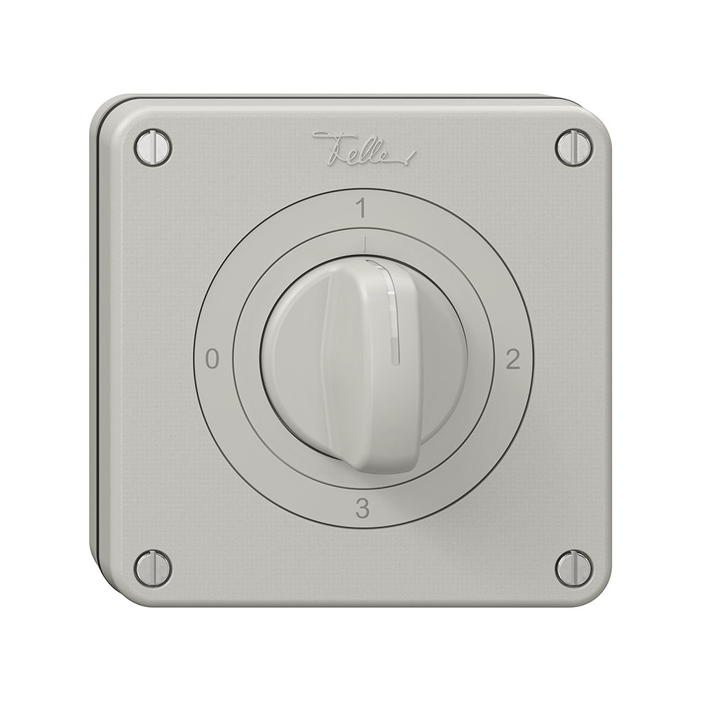 Interrupteur rotatif NUP NEVO, 5/2L, avec manette, KS, 0-1-2-3, gris clair