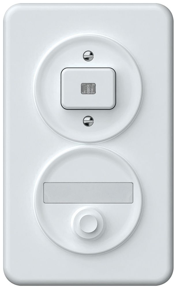 UP-Kombination origin Taster beleuchtet + Sonnerie 88×148mm weiss