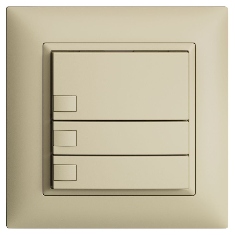 UP-KNX-Taster RGB EDUE FMI, 250mW, o.LED, 3×Taste, 1×Tastenb., van