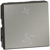 EB-Ventilator-Schalter MOS 3/1L 10A magnesium 2 Module