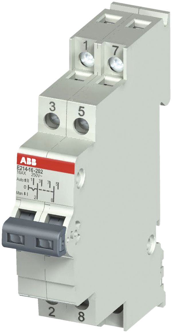 REG-Gruppenschalter ABB E214, 16A/250V 2L 2W, 1TE, "I-0-II"